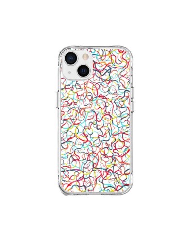 iPhone 15 Plus Case Water Drawings White - Ninola Design