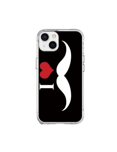 Coque iPhone 15 Plus I Love Moustache - Nico