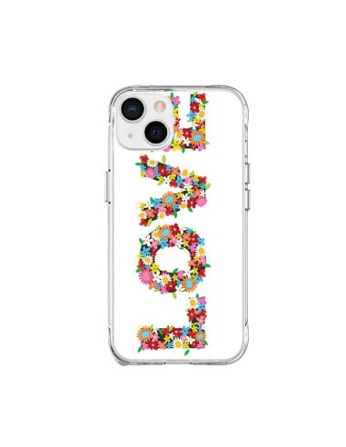 Coque iPhone 15 Plus Love Fleurs - Nico