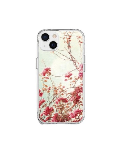 Coque iPhone 15 Plus Fleur Vintage Rose - Nico