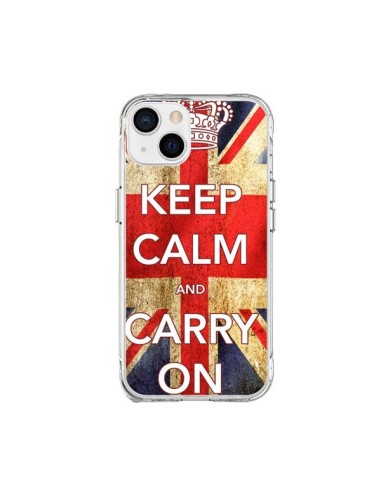 Coque iPhone 15 Plus Keep Calm and Carry On - Nico