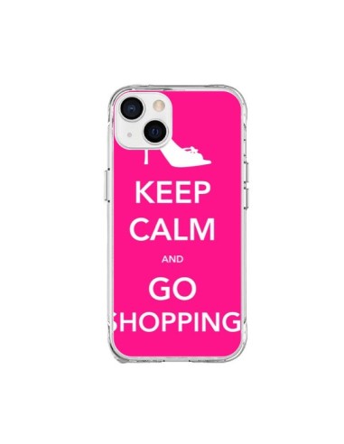 Coque iPhone 15 Plus Keep Calm and Go Shopping - Nico