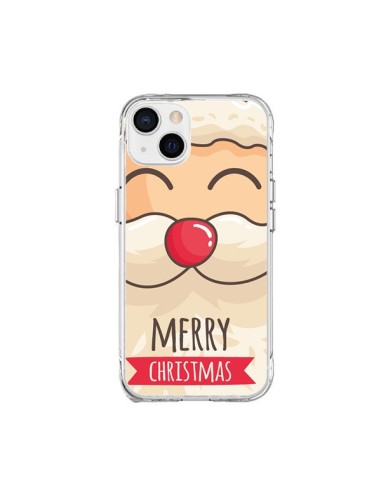 Cover iPhone 15 Plus Baffi di Babbo Natale Merry Christmas - Nico