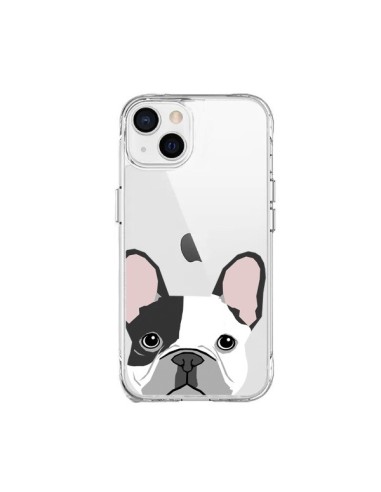 Coque iPhone 15 Plus Bulldog Français Chien Transparente - Pet Friendly