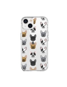 Coque iPhone 15 Plus Chiens Bulldog Français Transparente...