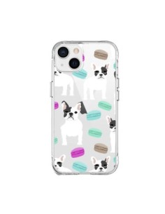 Cover iPhone 15 Plus Cani Bulldog Francese Macarons...