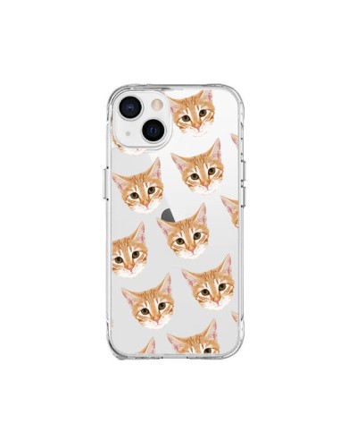 Coque iPhone 15 Plus Chats Beige Transparente - Pet Friendly