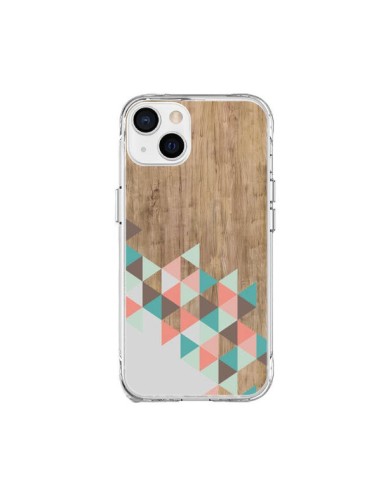 Coque iPhone 15 Plus Wood Bois Azteque Triangles Archiwoo - Pura Vida