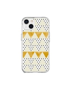iPhone 15 Plus Case Triangles Oro - Pura Vida