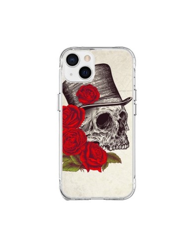 Coque iPhone 15 Plus Gentleman Crane Tête de Mort - Rachel Caldwell