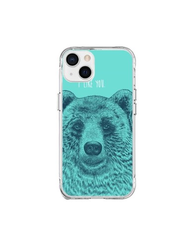 Coque iPhone 15 Plus Bear Ours I like You - Rachel Caldwell