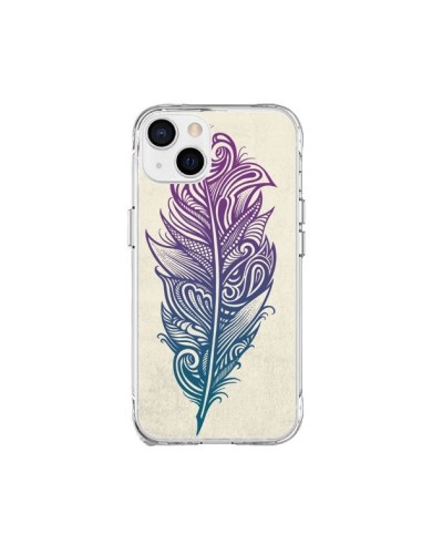 Cover iPhone 15 Plus Piume Arcobaleno - Rachel Caldwell