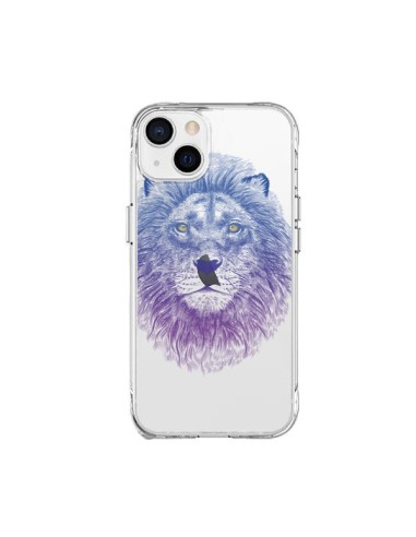 Cover iPhone 15 Plus Leone Animale Trasparente - Rachel Caldwell