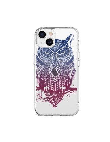 Coque iPhone 15 Plus Hibou Chouette Owl Transparente - Rachel Caldwell