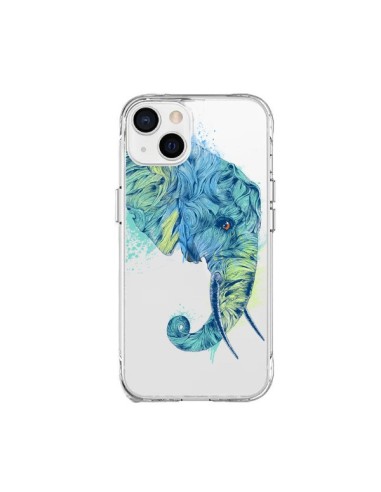 Cover iPhone 15 Plus Elefante Trasparente - Rachel Caldwell