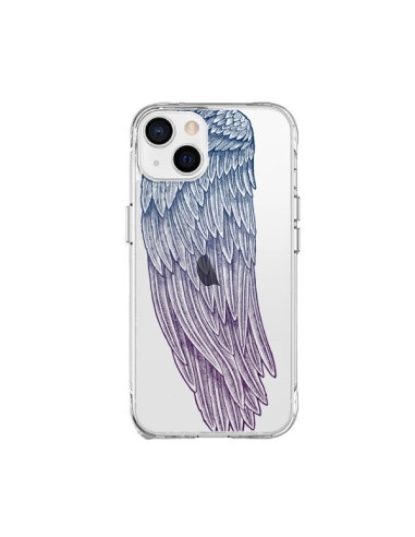 Coque iPhone 15 Plus Ailes d'Ange Angel Wings Transparente - Rachel Caldwell