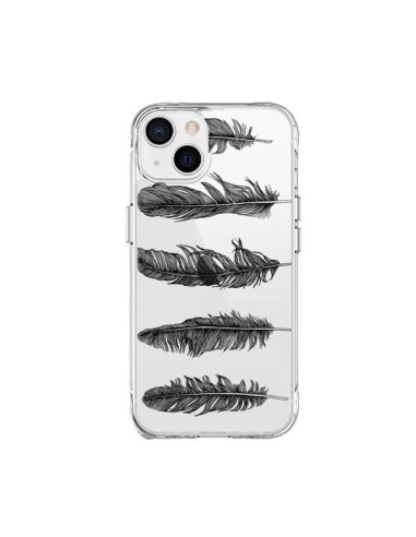 iPhone 15 Plus Case Plume Black Clear - Rachel Caldwell