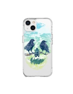 Coque iPhone 15 Plus Tête de Mort Nature Transparente -...