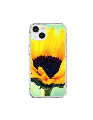 Coque iPhone 15 Plus Tournesol Zoom Fleur - R Delean