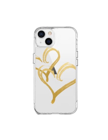 Coque iPhone 15 Plus Deux Coeurs Love Amour Transparente - Sylvia Cook