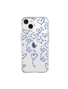 Cover iPhone 15 Plus Cuori Flottanti Trasparente - Sylvia...