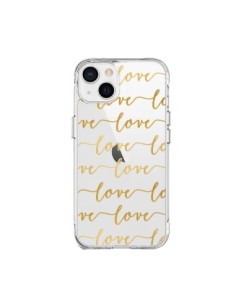 Coque iPhone 15 Plus Love Amour Repeating Transparente -...
