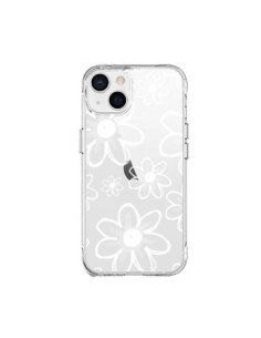 Coque iPhone 15 Plus Mandala Blanc White Flower...