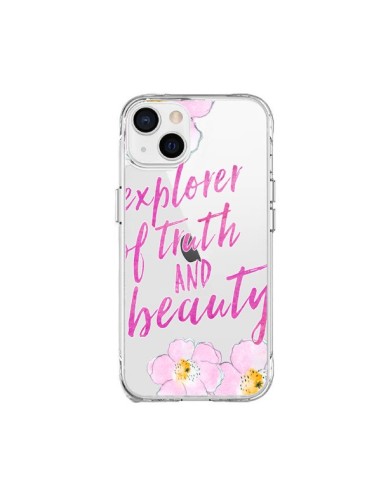 Coque iPhone 15 Plus Explorer of Truth and Beauty Transparente - Sylvia Cook