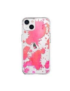 Cover iPhone 15 Plus Splash Colorato Rosa Arancione...
