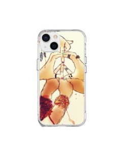 Cover iPhone 15 Plus Peace and Love Pace e Amore - Sara...