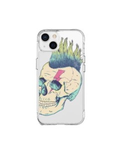 Coque iPhone 15 Plus Tête de Mort Crane Punk Transparente...