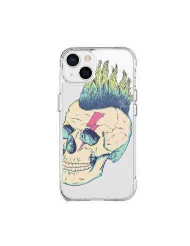 Coque iPhone 15 Plus Tête de Mort Crane Punk Transparente - Victor Vercesi