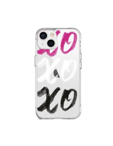 Cover iPhone 15 Plus XoXo Rosa Bianco Nero Trasparente - Yohan B.