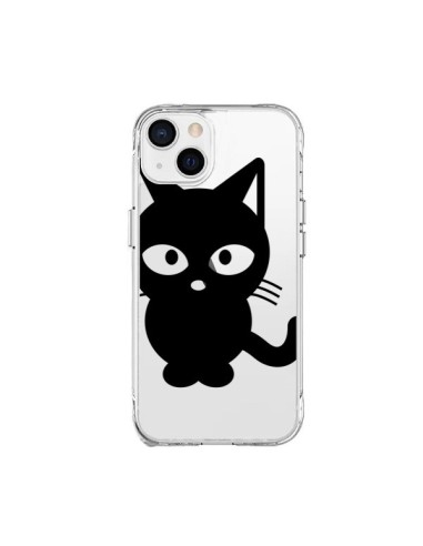 Coque iPhone 15 Plus Chat Noir Cat Transparente - Yohan B.