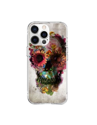 Coque iPhone 15 Pro Max Skull Flower Tête de Mort - Ali Gulec
