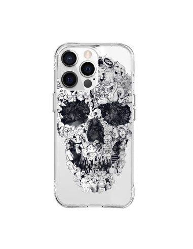 Cover iPhone 15 Pro Max Teschio Doodle Trasparente - Ali Gulec