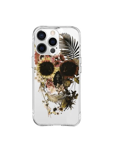 Coque iPhone 15 Pro Max Garden Skull Tête de Mort Transparente - Ali Gulec