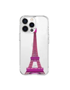 iPhone 15 Pro Max Case Tour Eiffel Pink Paris Clear -...