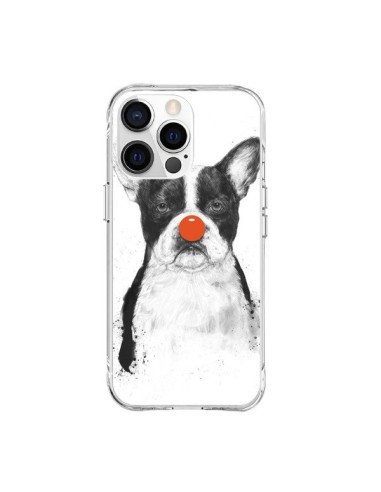 Coque iPhone 15 Pro Max Clown Bulldog Chien Dog - Balazs Solti