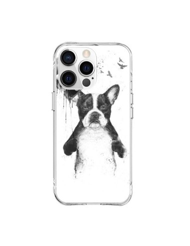 Coque iPhone 15 Pro Max Lover Bulldog Chien Dog My Heart Goes Boom - Balazs Solti