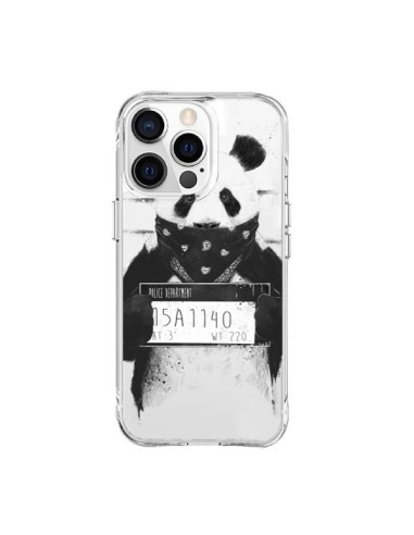 Cover iPhone 15 Pro Max Panda Cattivo Trasparente - Balazs Solti