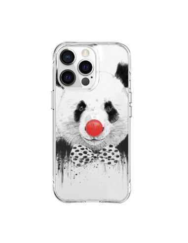 Coque iPhone 15 Pro Max Clown Panda Transparente - Balazs Solti