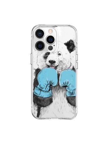 Cover iPhone 15 Pro Max Panda Vincitore Trasparente - Balazs Solti