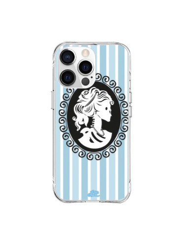 Coque iPhone 15 Pro Max Camée Squelette Bleue - Enilec