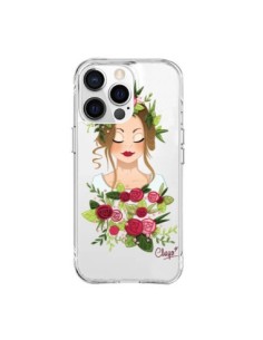 Coque iPhone 15 Pro Max Femme Closed Eyes Fleurs...