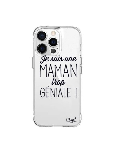 Cover iPhone 15 Pro Max Sono una Mamma Geniale Trasparente - Chapo