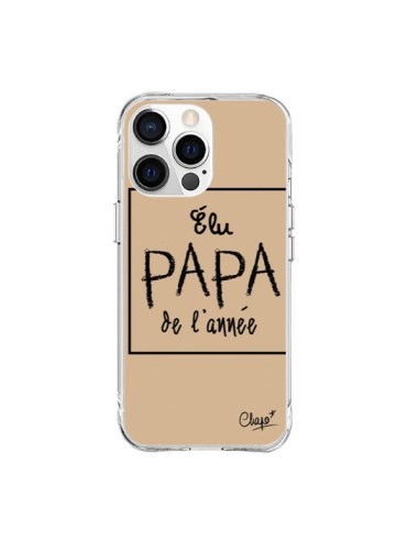 Coque iPhone 15 Pro Max Elu Papa de l'Année Beige - Chapo