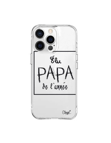 Coque iPhone 15 Pro Max Elu Papa de l'Année Transparente - Chapo