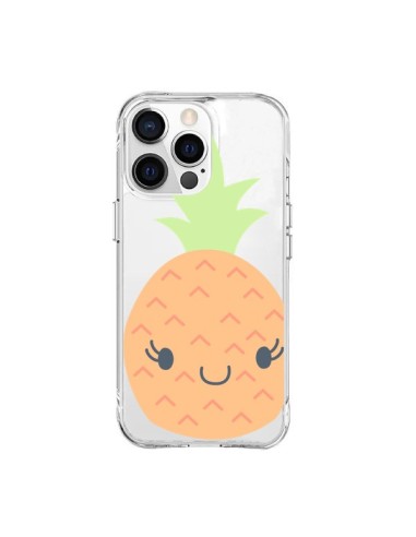 Coque iPhone 15 Pro Max Ananas Pineapple Fruit Transparente - Claudia Ramos