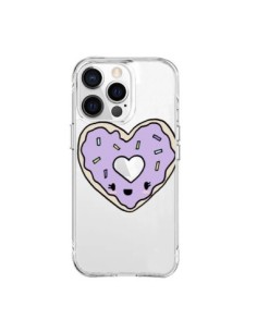 iPhone 15 Pro Max Case Donut Heart Purple Clear - Claudia...
